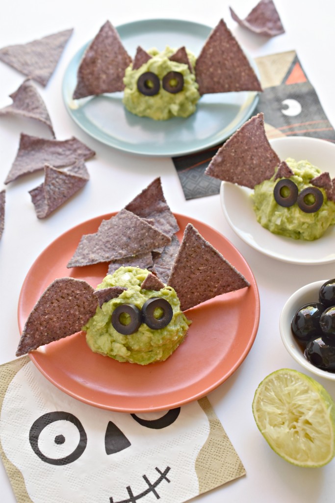 Guacamole Halloween Bats - Fork and Beans