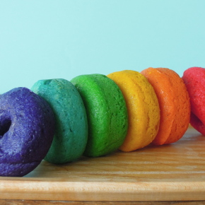 Gluten, egg, and dairy-free Rainbow Donuts Gluten, egg, and dairy-free Rainbow Donuts
