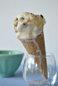 This homemade gluten free vegan cookie dough ice cream is actually made from chickpeas. An ice cream you can feel good about!
