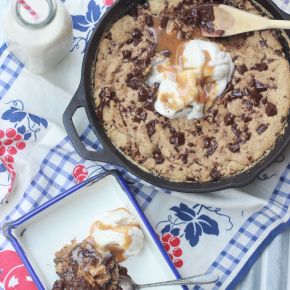 Kristin's Salted Caramel Skillet Cookie Kristin's Salted Caramel Skillet Cookie