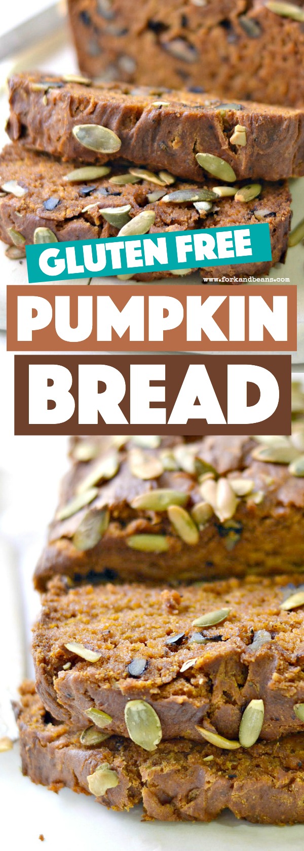 This gluten free vegan pumpkin bread is so moist and tasty, you'll never know it's made without gluten, eggs, and dairy!