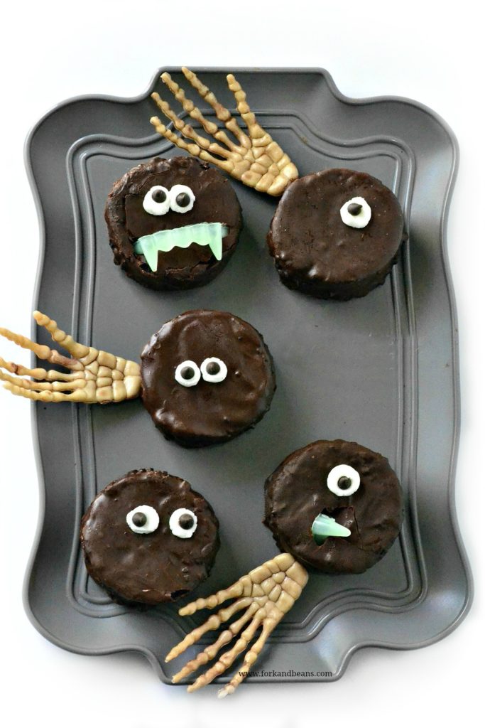 Turn a decadent classic snack into a spooky treat by making these Halloween Monster Ding Dongs