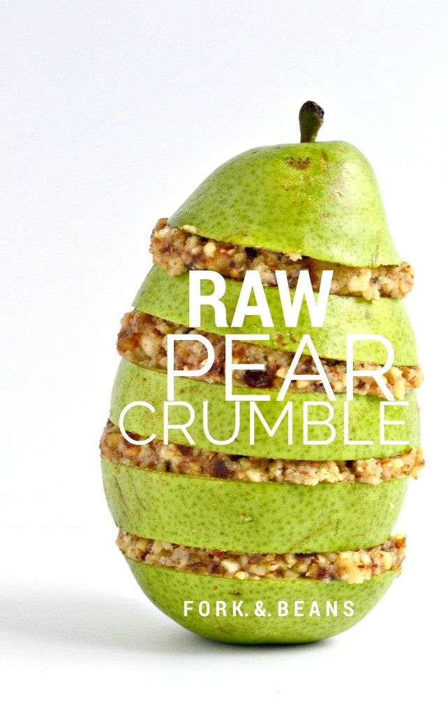 Raw Pear Crumble Stacks