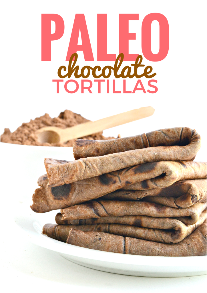 Lightly sweetened with raw honey these Paleo Chocolate Tortillas make quite the dessert!