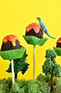www.forkandbeans.com For that dinosaur lover in your life, these Volcano Brownie Bites are an allergen-friendly dino-mite dessert! @forkandbeans