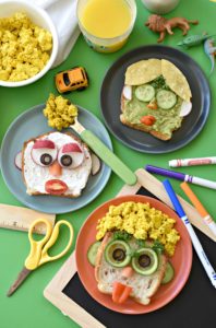 Silly Toast FacesSilly Face Tofu Eggs and Toast. Such a fun idea for breakfast!