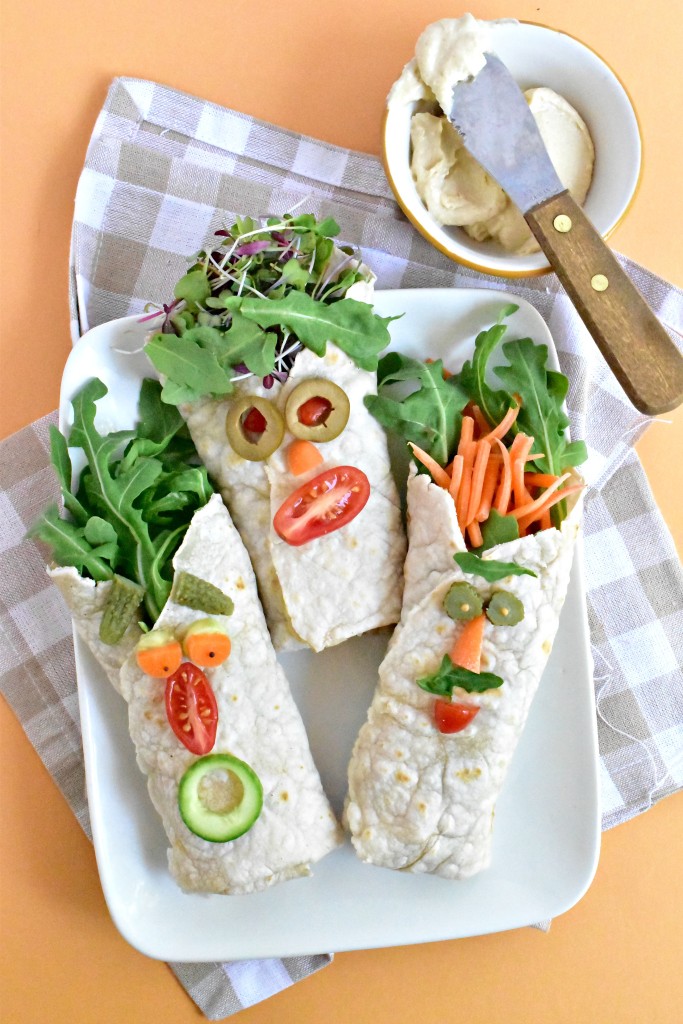 Silly Face Wraps: Put a smile on your kid's face while you think outside of the lunchbox with these 10 Creatively Plant Based Lunchbox Ideas!