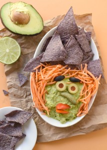 Make this Halloween fun AND healthy with a Witchy Guacamole Dip