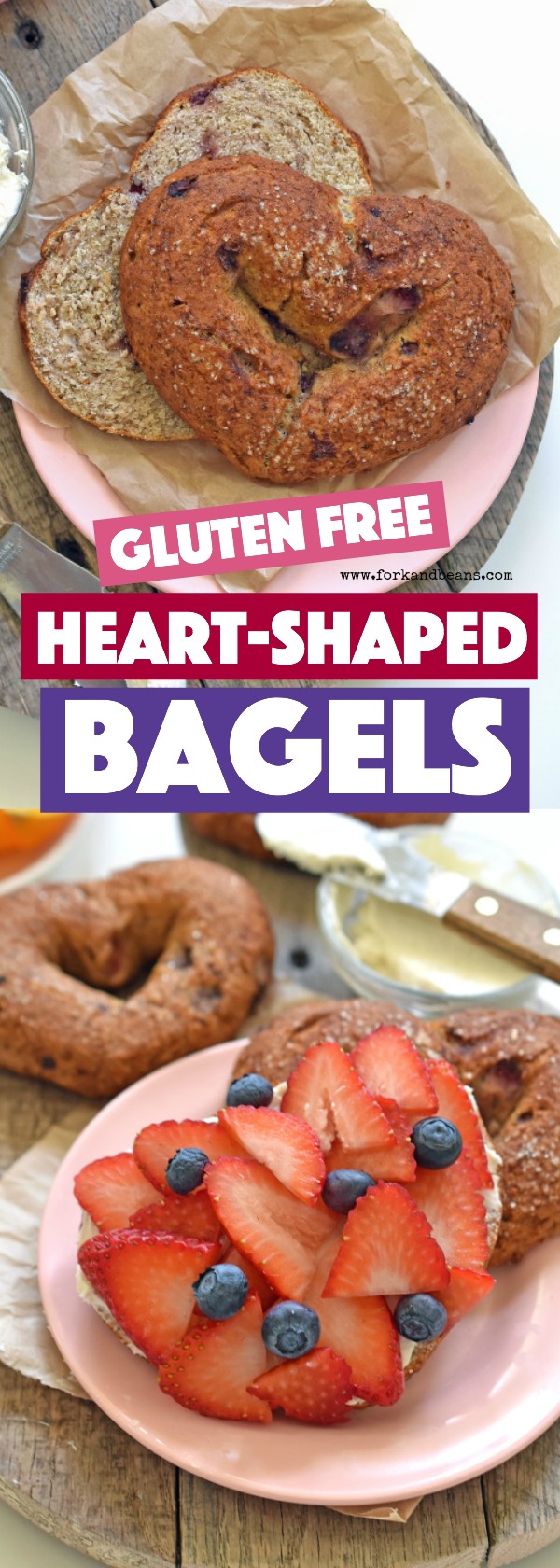 Say I Love You at the breakfast table by making your family gluten free heart shaped bagels in the morning!