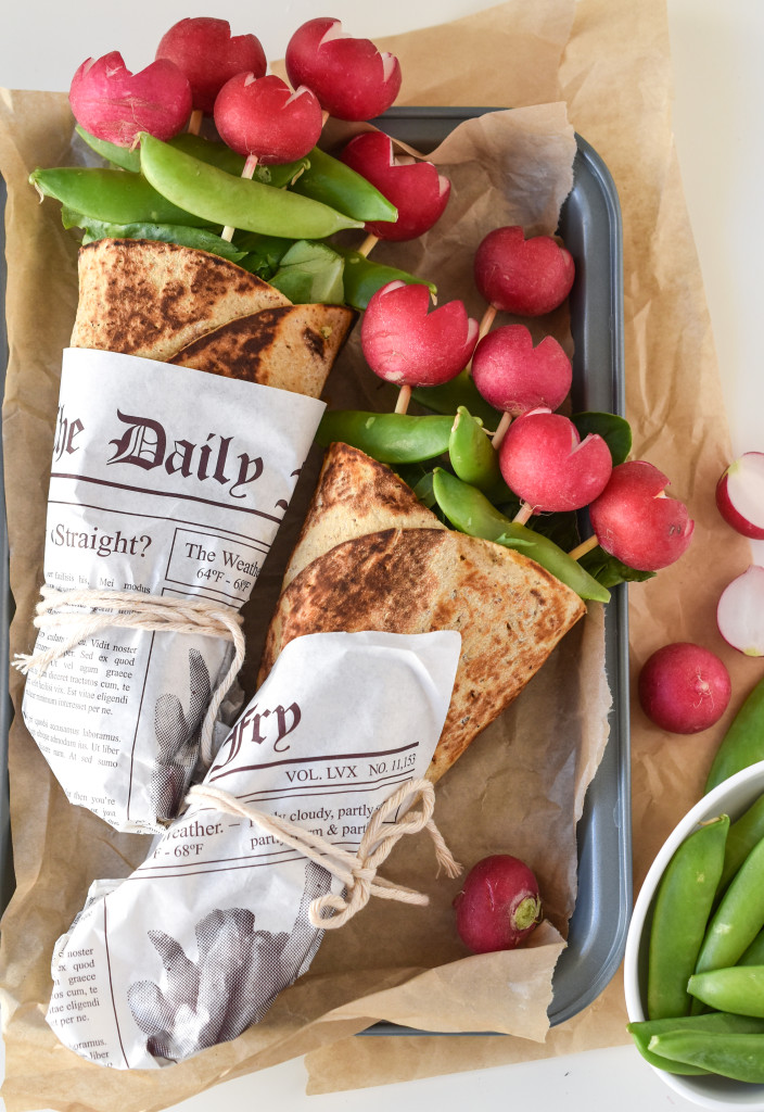 Give the gift of health instead of flowers with a lunch packed with protein & veggies. These Smashed Chickpea Salad Bouquet Wraps are a winner for your family!
