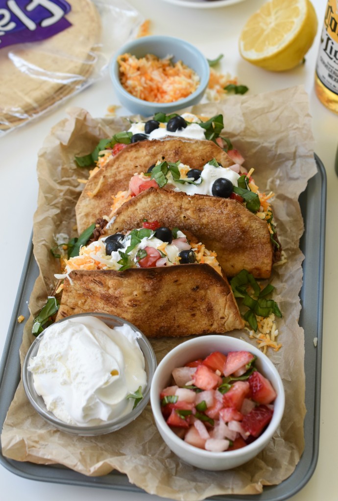Trick your family into thinking these April Fools Day Tacos are actually dinner. Surprise! They're not...