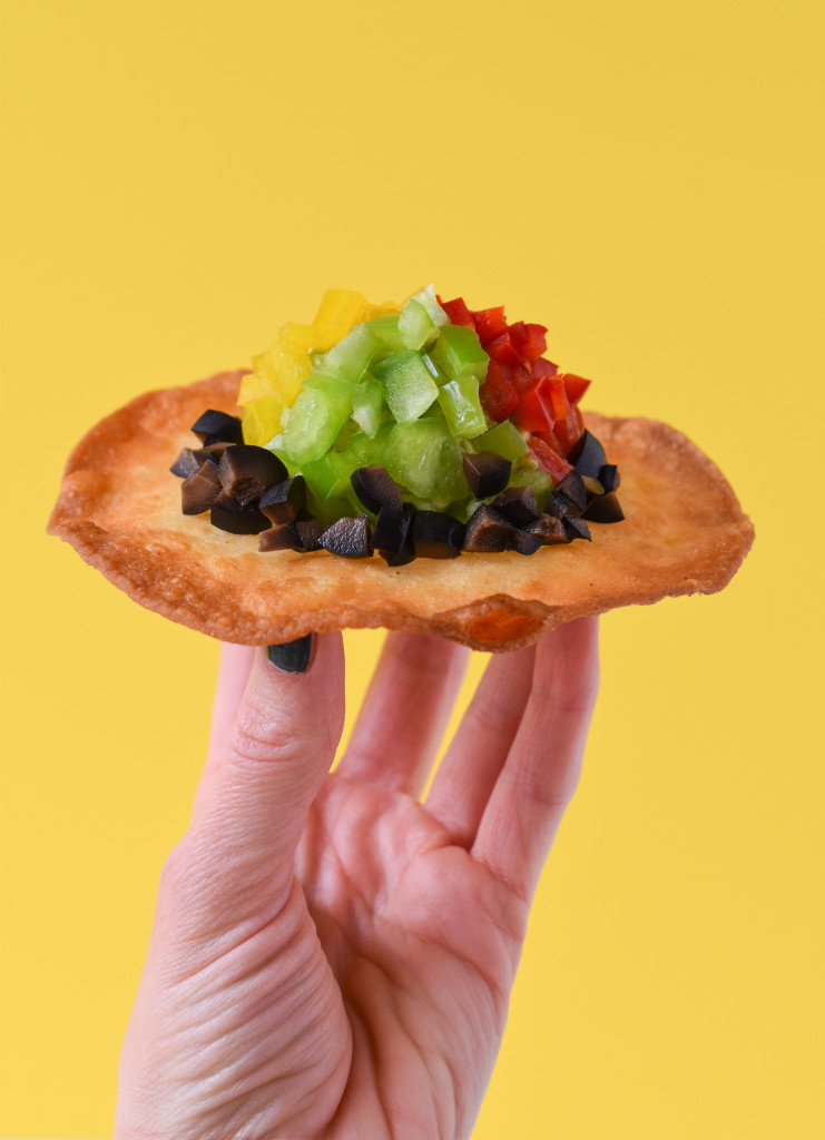 Turn basic corn tortillas into the most festive Cinco de Mayo easy Tostada Sombreros. Dinner is now a fun, holiday-inspired meal!