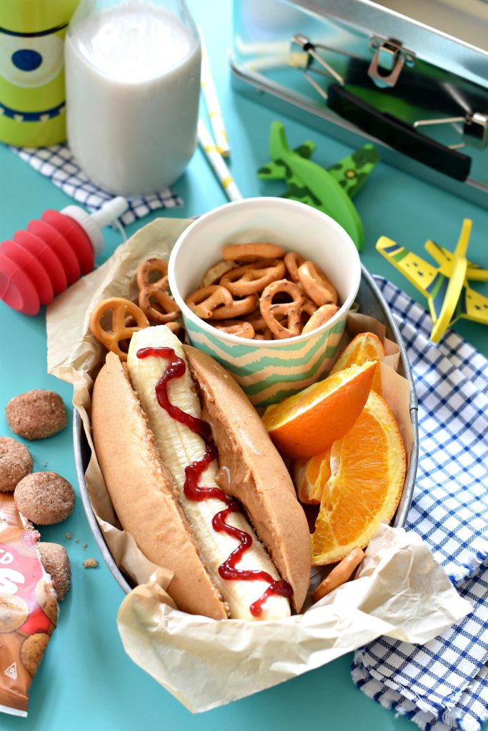 PB&J Hot Dogs: Put a smile on your kid's face while you think outside of the lunchbox with these 10 Creatively Plant Based Lunchbox Ideas!