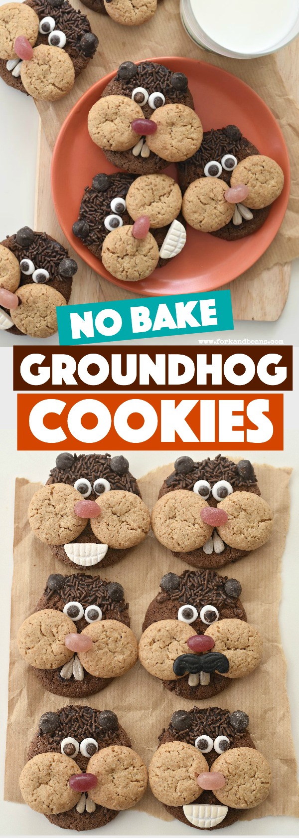 Celebrate Puxatawny Phil's prediction with your kids with these easy, no bake Groundhog Day Cookies