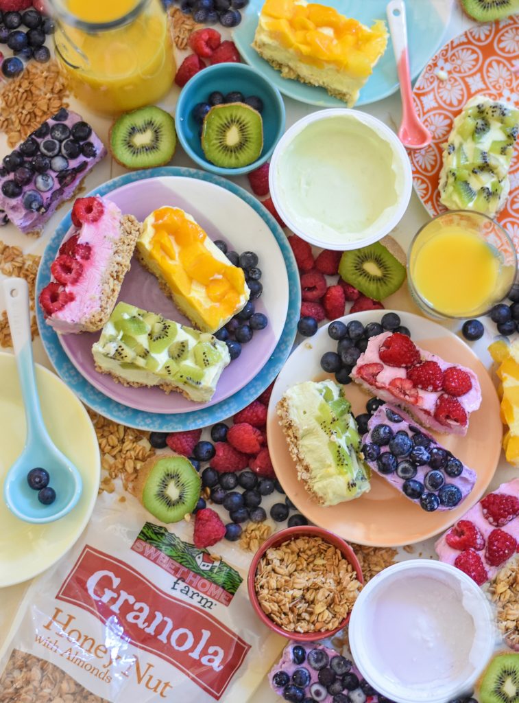 Vibrant, fresh, and healthy, these on-the-go Frozen Breakfast Bars are the busy mom's perfect meal for the road for her and her family.