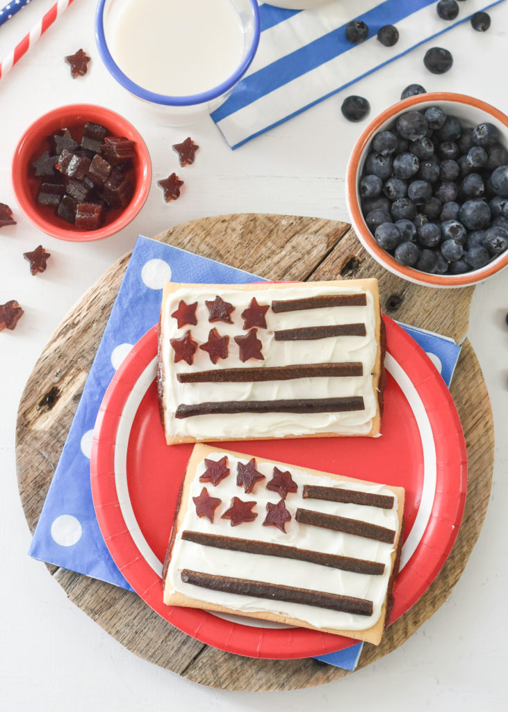 Turn breakfast into a patriotic treat by turning them into gluten free American Flag PopTarts. Your kids will salute their plates!