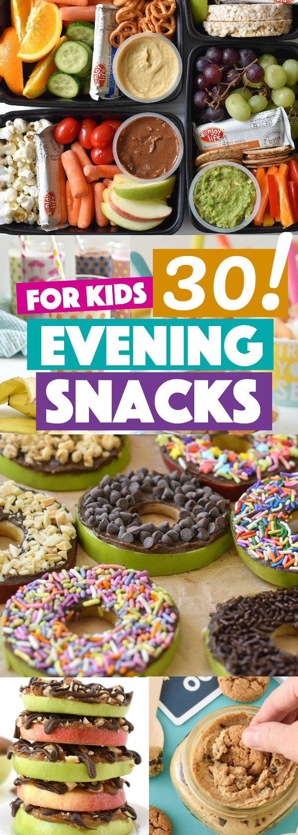 A collection of recipes for evening snacks for kids