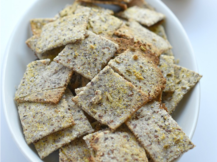A bowl of homemade crackers