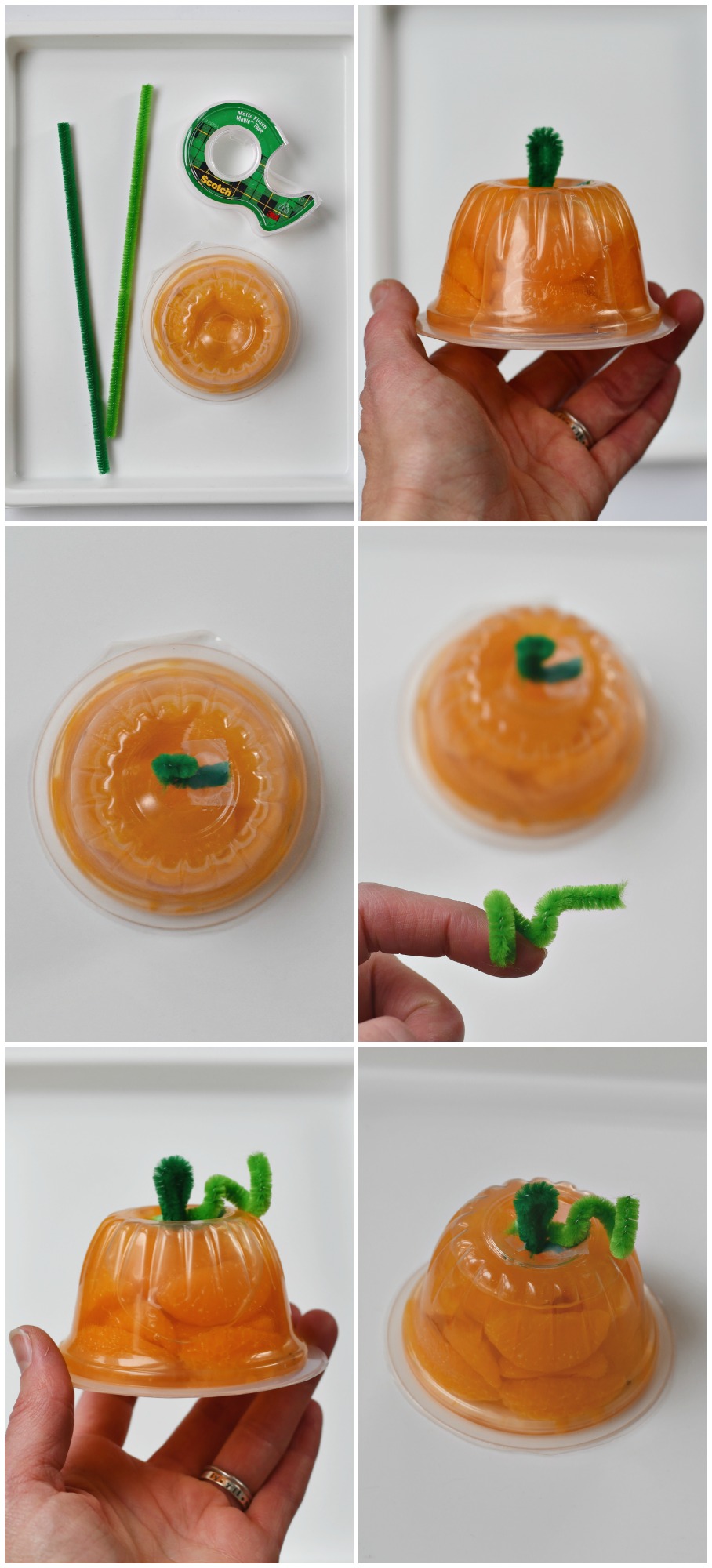 a photo tutorial on how to make pumpkin mandarin oranges