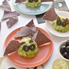 Guacamole Halloween Bats - Fork and Beans