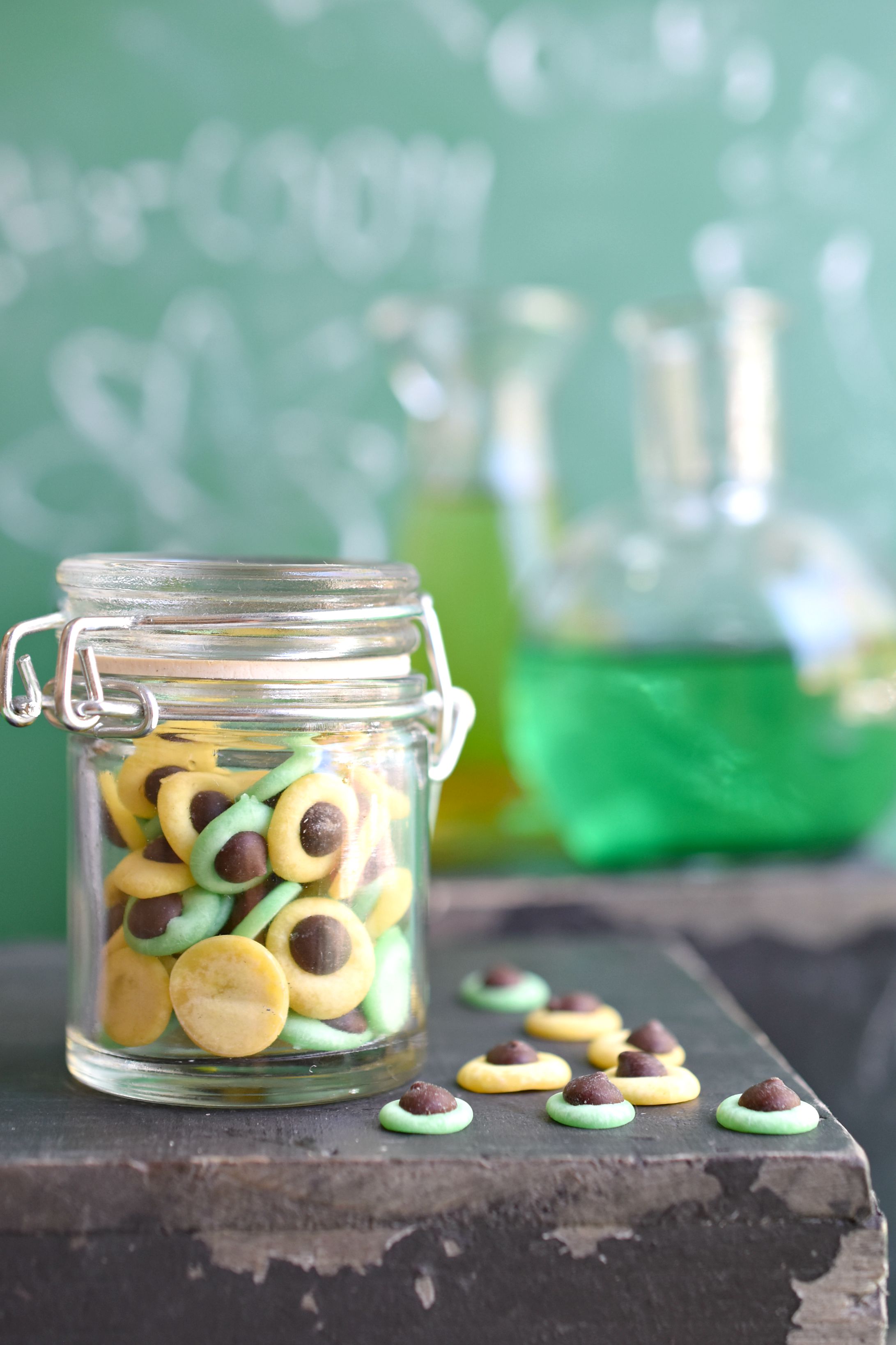 Homemade Halloween Googly Eyes Fork and Beans