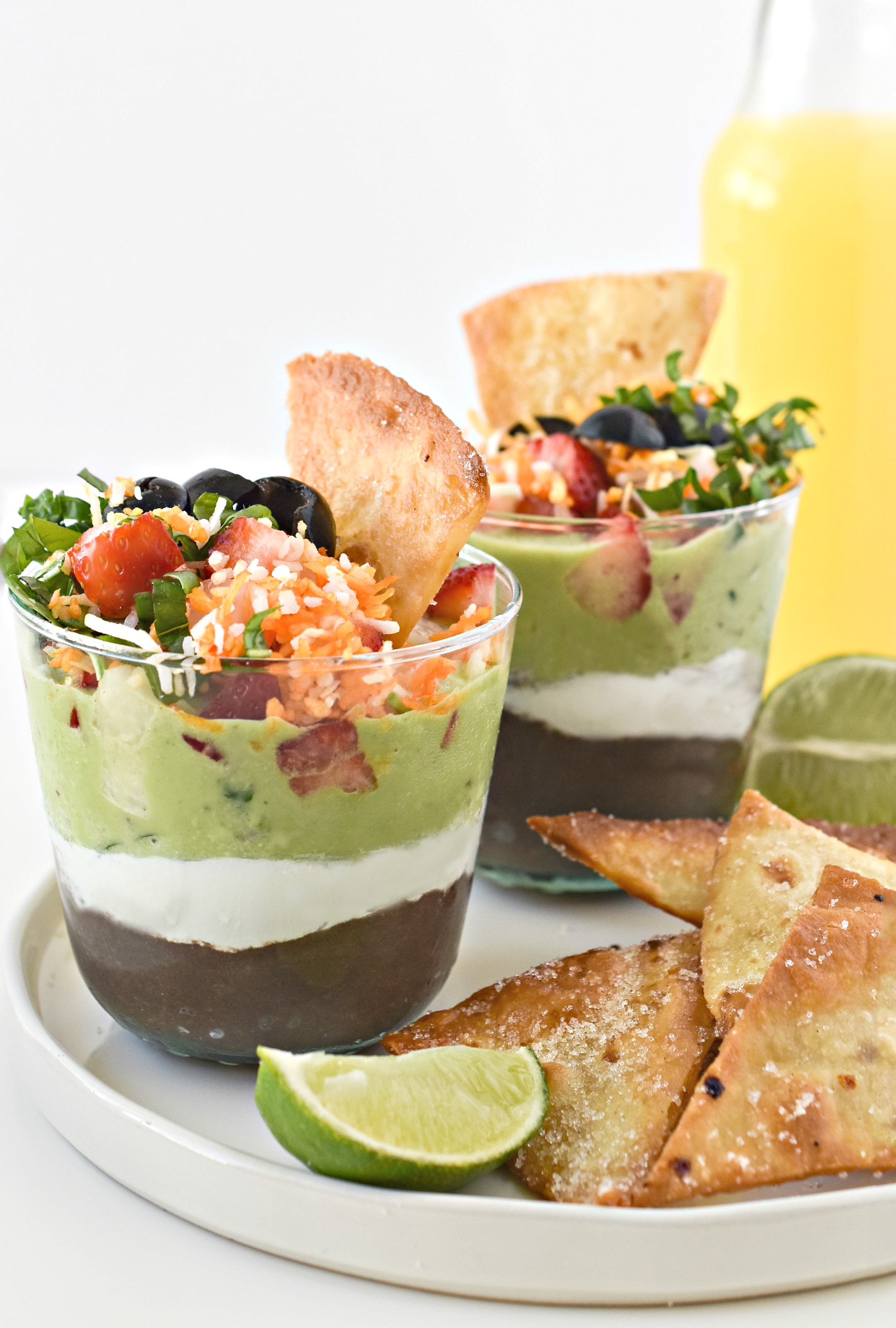 Seven Layer Dessert Dip Fork And Beans