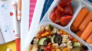 Loaded Veggie Lunchbox Pasta Salad - Fork and Beans