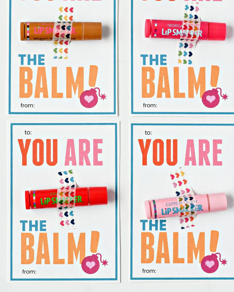 Printable Valentines Cards for Kids You are the Balm! Fork and Beans