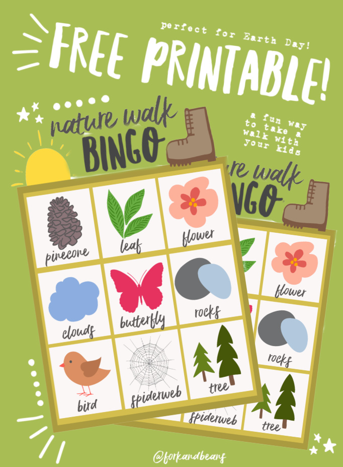 Printable Nature Walk Bingo